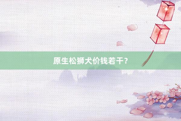 原生松狮犬价钱若干？